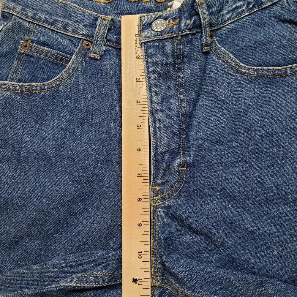 Vintage Calvin Klein Denim Jeans Womens 10 Blue Solid High Rise Union Made USA